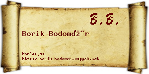 Borik Bodomér névjegykártya